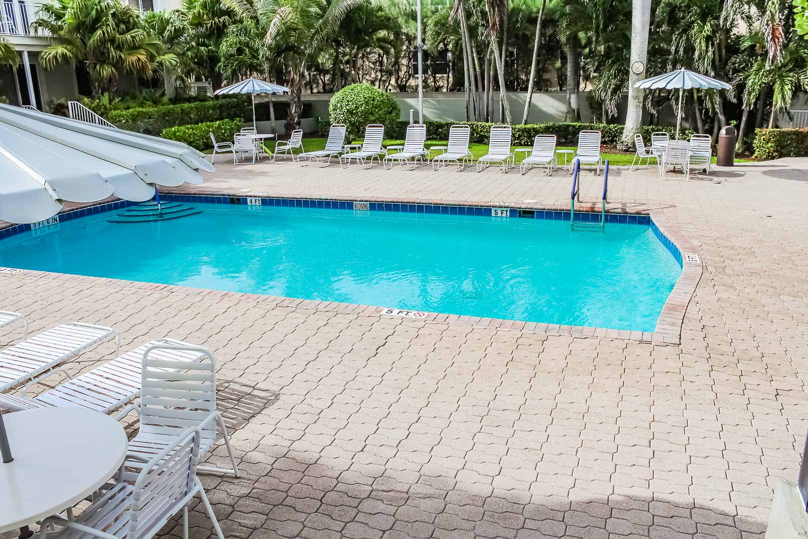 A soothing pool at VRI's Berkshire by the Sea in Florida.